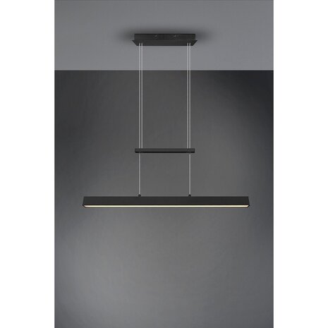 HLW LED LED Hanglamp 31W - Dimbaar, Mat Zwart & Warm Wit - Trion Parola