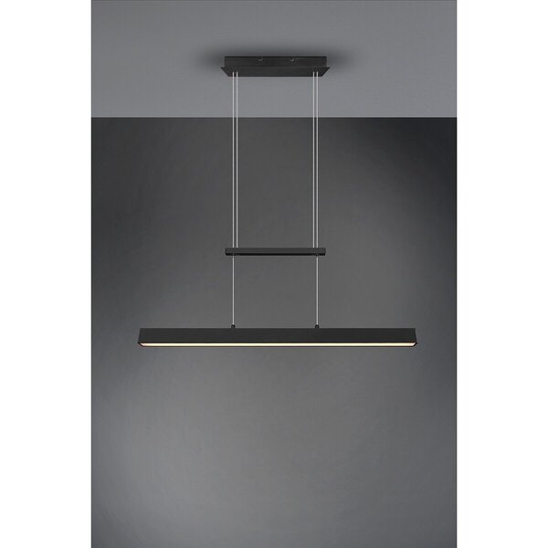 HLW LED LED Hanglamp 31W - Dimbaar, Mat Zwart & Warm Wit - Trion Parola