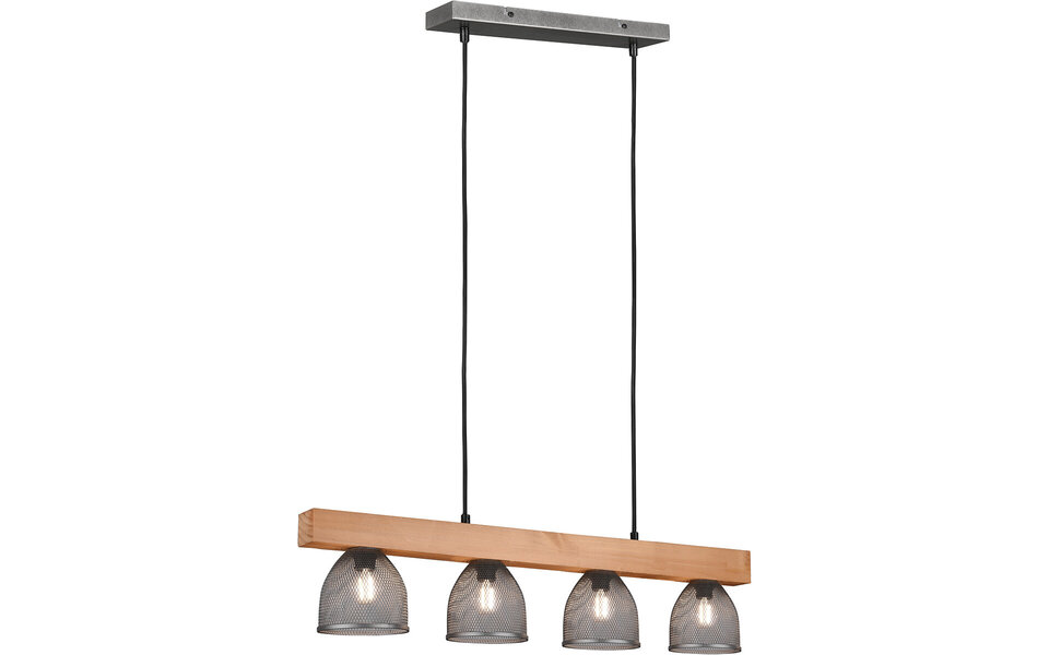 HLW LED LED Hanglamp Trion Cinao - 4-lichts Rond Aluminium, Antiek Nikkel, E14 HLW LED LED Hanglamp Trion Cinao - 4-lichts Rond Aluminium, Antiek Nikkel, E14