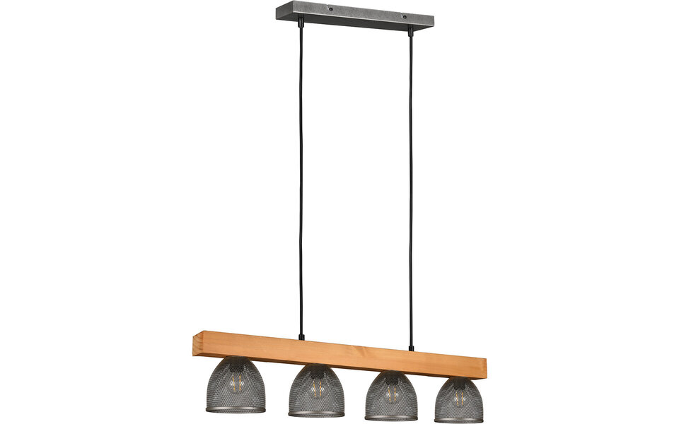 HLW LED LED Hanglamp Trion Cinao - 4-lichts Rond Aluminium, Antiek Nikkel, E14 HLW LED LED Hanglamp Trion Cinao - 4-lichts Rond Aluminium, Antiek Nikkel, E14