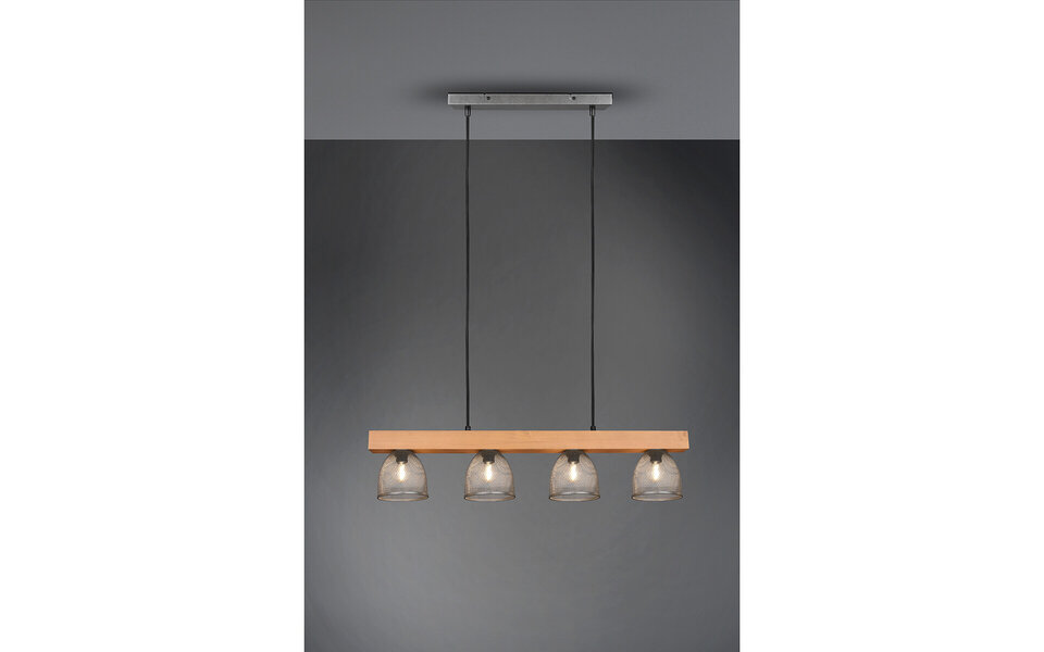 HLW LED LED Hanglamp Trion Cinao - 4-lichts Rond Aluminium, Antiek Nikkel, E14 HLW LED LED Hanglamp Trion Cinao - 4-lichts Rond Aluminium, Antiek Nikkel, E14