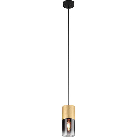 Gouden LED Hanglamp Trion Roba - Mat Goud Aluminium, Rookglas, E27 Fitting Gouden LED Hanglamp Trion Roba - Mat Goud Aluminium, Rookglas, E27 Fitting