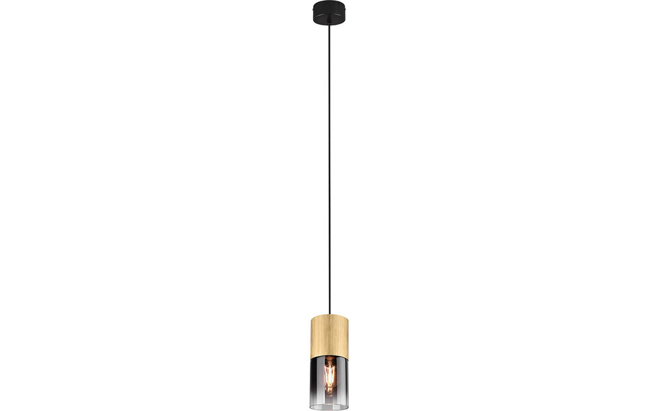 HLW LED Gouden LED Hanglamp Trion Roba - Mat Goud Aluminium, Rookglas, E27 Fitting
