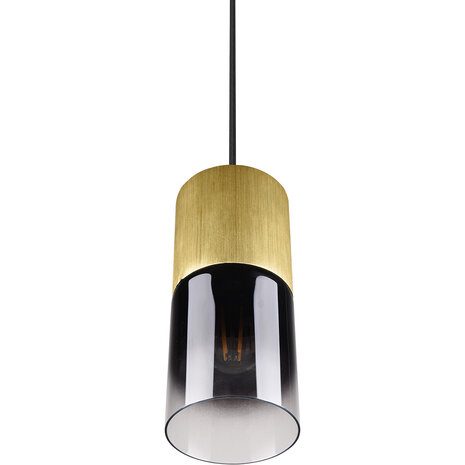 HLW LED Gouden LED Hanglamp Trion Roba - Mat Goud Aluminium, Rookglas, E27 Fitting HLW LED Gouden LED Hanglamp Trion Roba - Mat Goud Aluminium, Rookglas, E27 Fitting