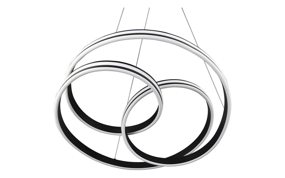 HLW LED LED Hanglamp Trion Yarino 60W - Dimbaar, Aanpasbare Kleur & Mat Zwart