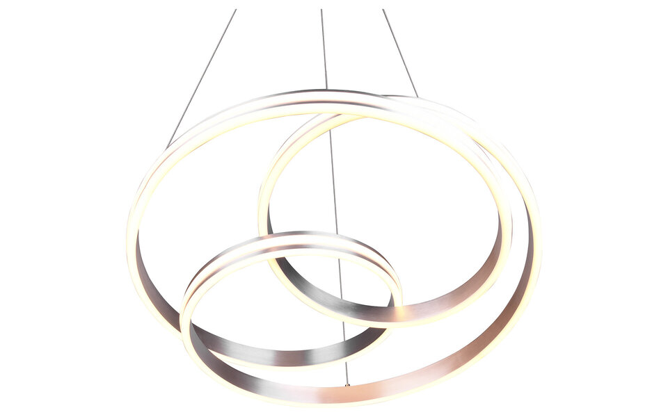 HLW LED Dimbare LED Hanglamp Trion Yarino 60W - Rond, Mat Nikkel, Aluminium