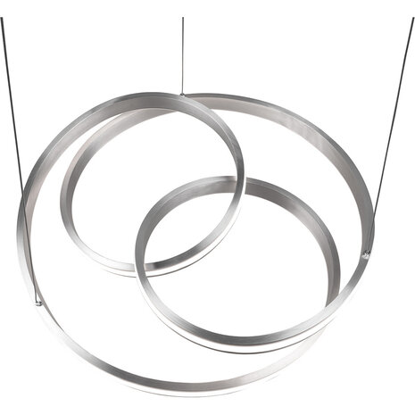 HLW LED Dimbare LED Hanglamp Trion Yarino 60W - Rond, Mat Nikkel, Aluminium