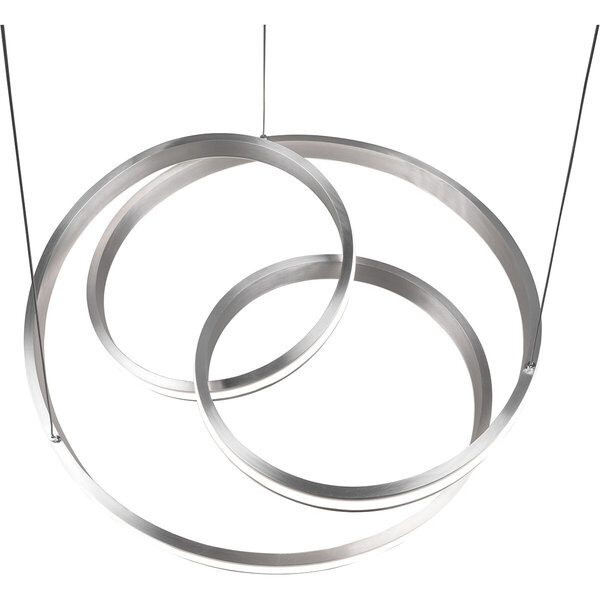 HLW LED Dimbare LED Hanglamp Trion Yarino 60W - Rond, Mat Nikkel, Aluminium