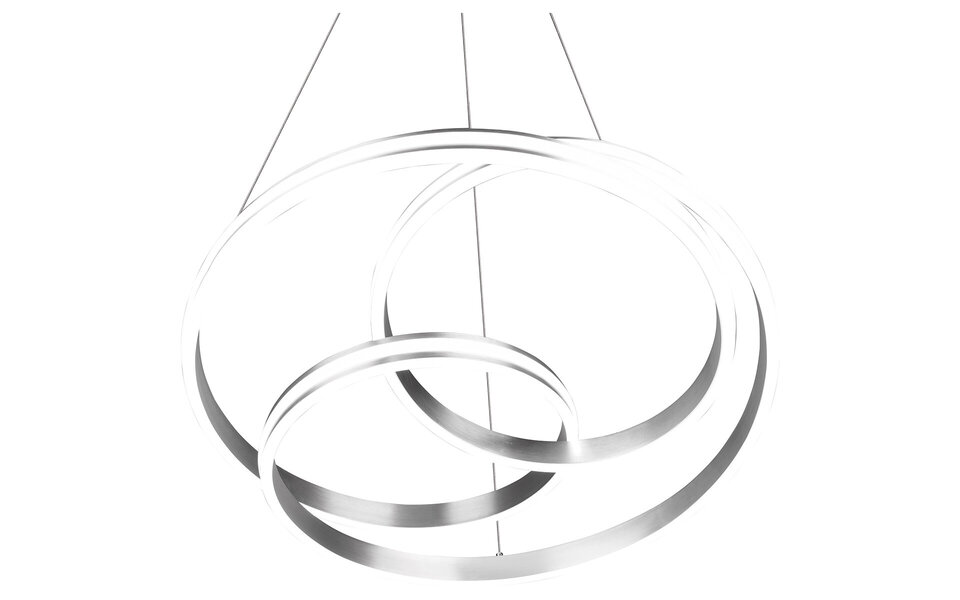 HLW LED Dimbare LED Hanglamp Trion Yarino 60W - Rond, Mat Nikkel, Aluminium