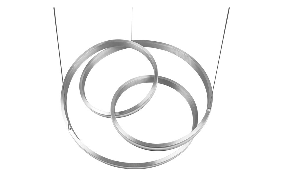 HLW LED Dimbare LED Hanglamp Trion Yarino 60W - Rond, Mat Nikkel, Aluminium