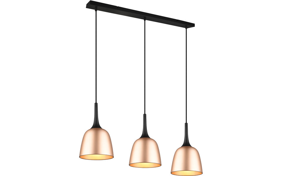 HLW LED Gouden LED Hanglamp Trion Christa - 3-lichts, Mat Goud, Aluminium, E27 Fitting