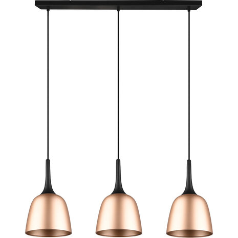 HLW LED Gouden LED Hanglamp Trion Christa - 3-lichts, Mat Goud, Aluminium, E27 Fitting HLW LED Gouden LED Hanglamp Trion Christa - 3-lichts, Mat Goud, Aluminium, E27 Fitting