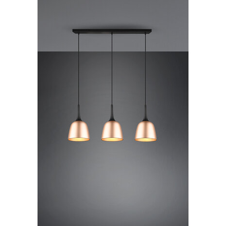 HLW LED Gouden LED Hanglamp Trion Christa - 3-lichts, Mat Goud, Aluminium, E27 Fitting HLW LED Gouden LED Hanglamp Trion Christa - 3-lichts, Mat Goud, Aluminium, E27 Fitting