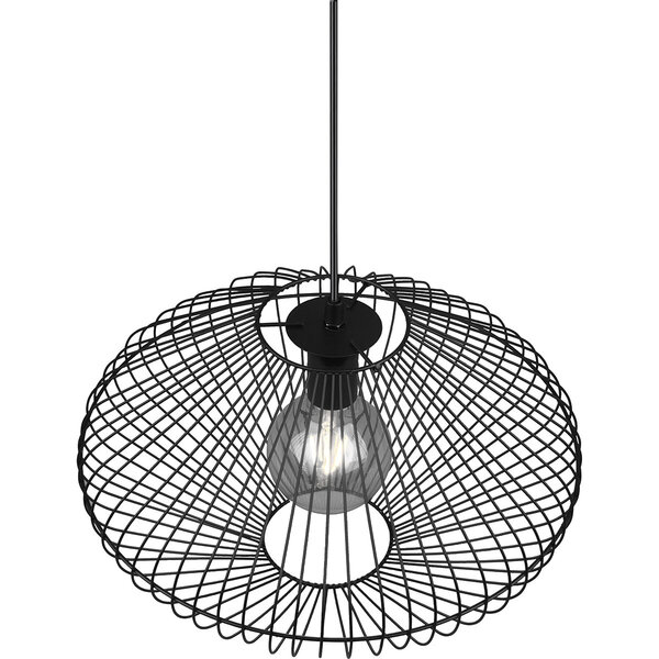 HLW LED Zwarte LED Hanglamp Trion Caboli - Rond, Mat Zwart Aluminium, E27 Fitting HLW LED Zwarte LED Hanglamp Trion Caboli - Rond, Mat Zwart Aluminium, E27 Fitting