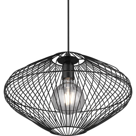 HLW LED Zwarte LED Hanglamp Trion Caboli - Rond, Mat Zwart Aluminium, E27 Fitting HLW LED Zwarte LED Hanglamp Trion Caboli - Rond, Mat Zwart Aluminium, E27 Fitting