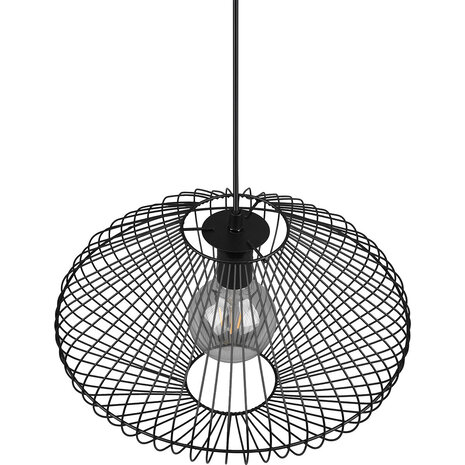 HLW LED Zwarte LED Hanglamp Trion Caboli - Rond, Mat Zwart Aluminium, E27 Fitting HLW LED Zwarte LED Hanglamp Trion Caboli - Rond, Mat Zwart Aluminium, E27 Fitting