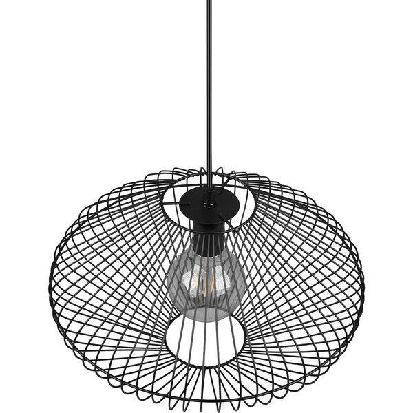 HLW LED Zwarte LED Hanglamp Trion Caboli - Rond, Mat Zwart Aluminium, E27 Fitting HLW LED Zwarte LED Hanglamp Trion Caboli - Rond, Mat Zwart Aluminium, E27 Fitting