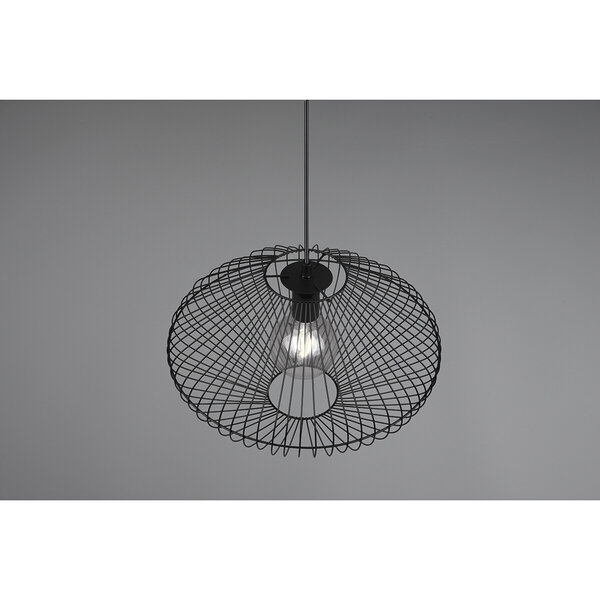 HLW LED Zwarte LED Hanglamp Trion Caboli - Rond, Mat Zwart Aluminium, E27 Fitting HLW LED Zwarte LED Hanglamp Trion Caboli - Rond, Mat Zwart Aluminium, E27 Fitting