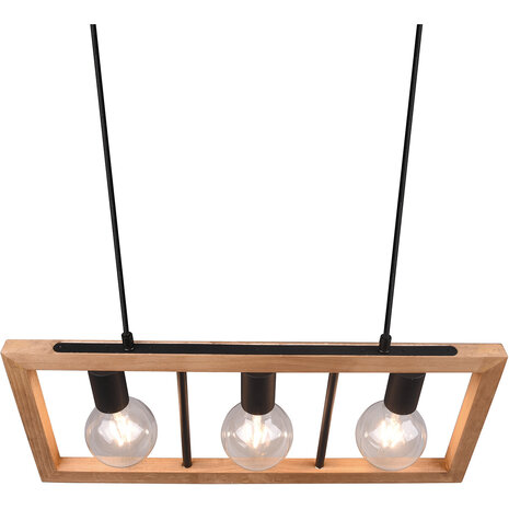 HLW LED Zwarte LED Hanglamp Trion Aplon - 3-Lichts LED Hanglamp met E27 Fitting HLW LED Zwarte LED Hanglamp Trion Aplon - 3-Lichts LED Hanglamp met E27 Fitting