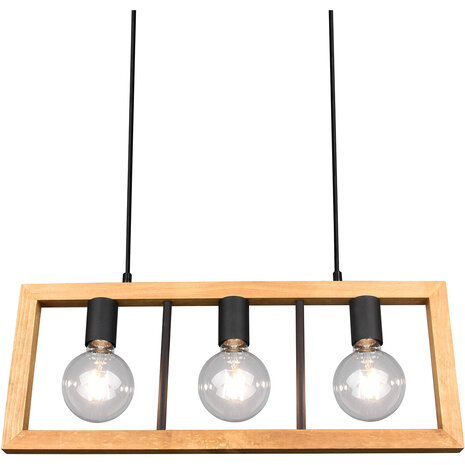 HLW LED Zwarte LED Hanglamp Trion Aplon - 3-Lichts LED Hanglamp met E27 Fitting HLW LED Zwarte LED Hanglamp Trion Aplon - 3-Lichts LED Hanglamp met E27 Fitting