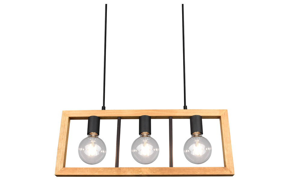 HLW LED Zwarte LED Hanglamp Trion Aplon - 3-Lichts LED Hanglamp met E27 Fitting HLW LED Zwarte LED Hanglamp Trion Aplon - 3-Lichts LED Hanglamp met E27 Fitting