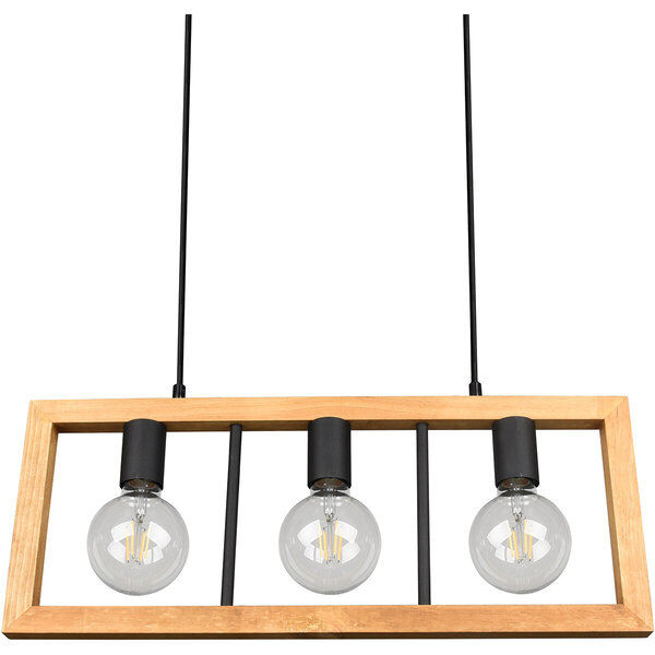 HLW LED Zwarte LED Hanglamp Trion Aplon - 3-Lichts LED Hanglamp met E27 Fitting HLW LED Zwarte LED Hanglamp Trion Aplon - 3-Lichts LED Hanglamp met E27 Fitting