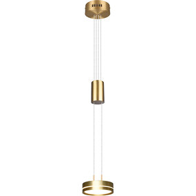 Dimbare Witte & Gouden LED Hanglamp - Warm Wit 2W LED