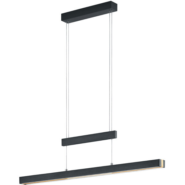 HLW LED Mat Zwarte LED Hanglamp Trion Trojan 45W met Up & Down Verlichting en Instelbare Kleur HLW LED Mat Zwarte LED Hanglamp Trion Trojan 45W met Up & Down Verlichting en Instelbare Kleur