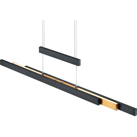 HLW LED Mat Zwarte LED Hanglamp Trion Trojan 45W met Up & Down Verlichting en Instelbare Kleur HLW LED Mat Zwarte LED Hanglamp Trion Trojan 45W met Up & Down Verlichting en Instelbare Kleur