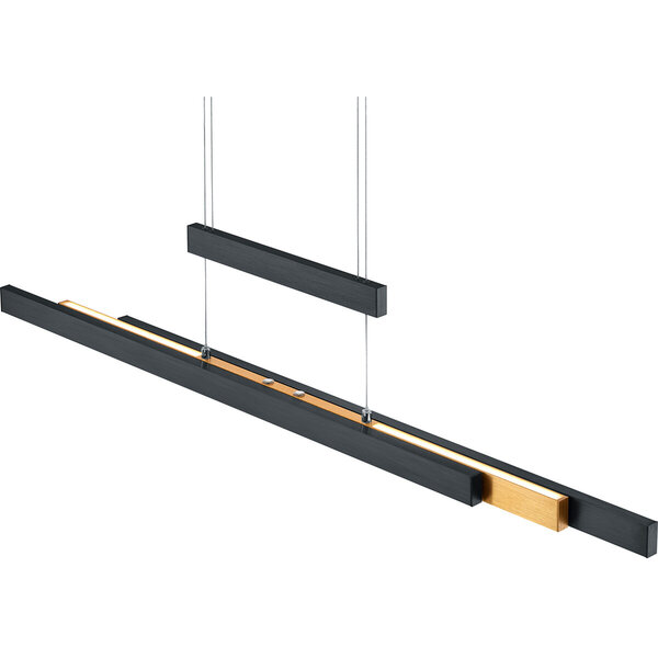 HLW LED Mat Zwarte LED Hanglamp Trion Trojan 45W met Up & Down Verlichting en Instelbare Kleur HLW LED Mat Zwarte LED Hanglamp Trion Trojan 45W met Up & Down Verlichting en Instelbare Kleur