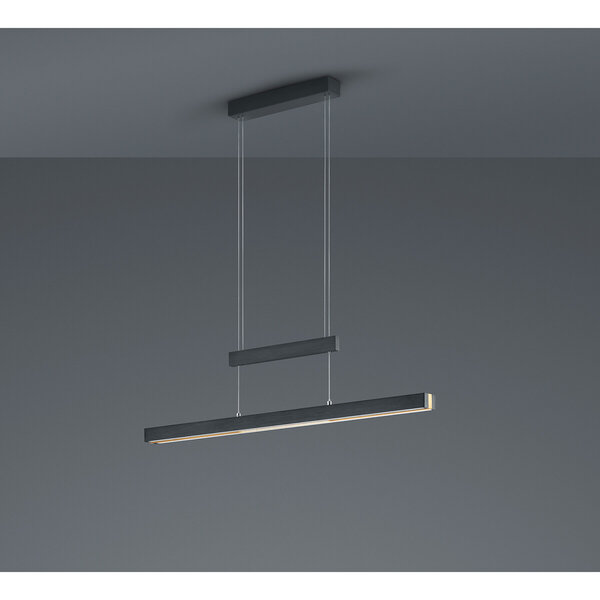 HLW LED Mat Zwarte LED Hanglamp Trion Trojan 45W met Up & Down Verlichting en Instelbare Kleur HLW LED Mat Zwarte LED Hanglamp Trion Trojan 45W met Up & Down Verlichting en Instelbare Kleur