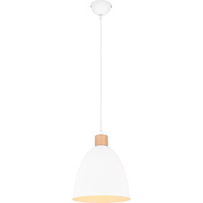 Witte LED Hanglamp 40W - Mat Wit Aluminium, E27 Fitting