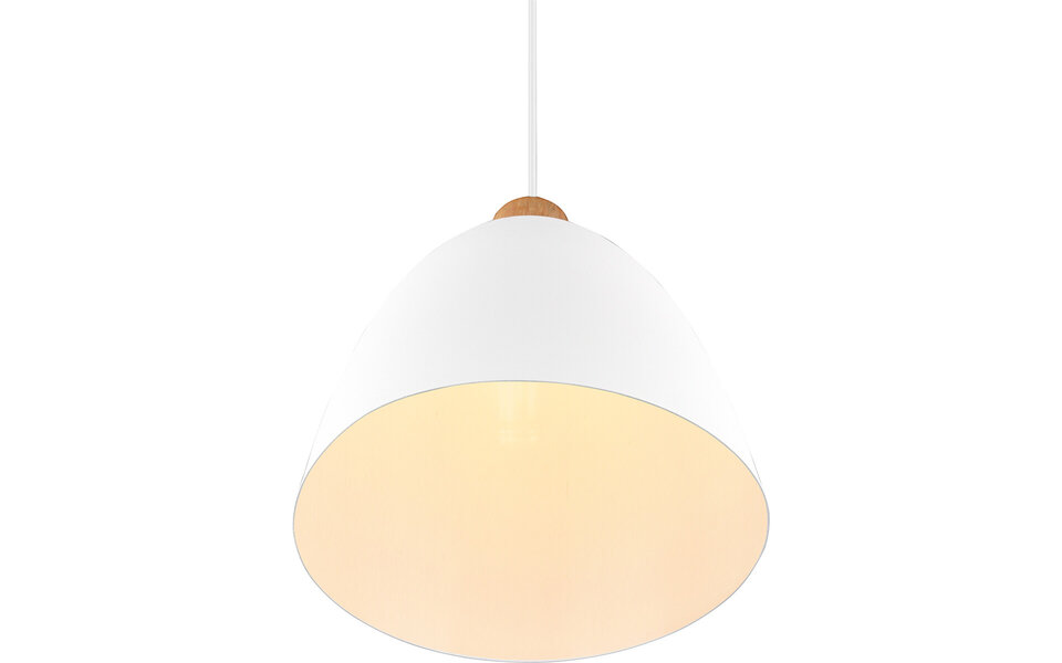 HLW LED LED Hanglamp Trion Jaguar - Mat Wit Aluminium, Rond, 40W LED, E27 Fitting