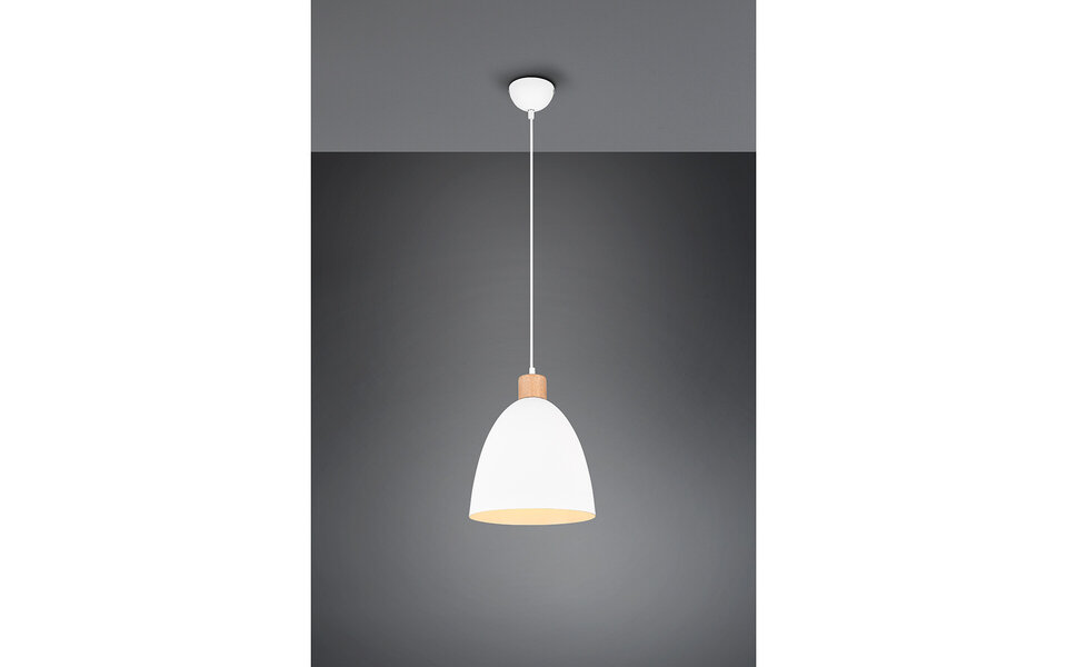 HLW LED LED Hanglamp Trion Jaguar - Mat Wit Aluminium, Rond, 40W LED, E27 Fitting