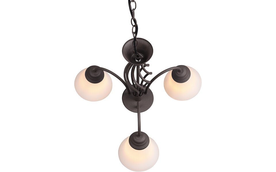 HLW LED LED Kroonluchter Trion Rustina - Roestkleurige 3-lichts armatuur met E14 fitting