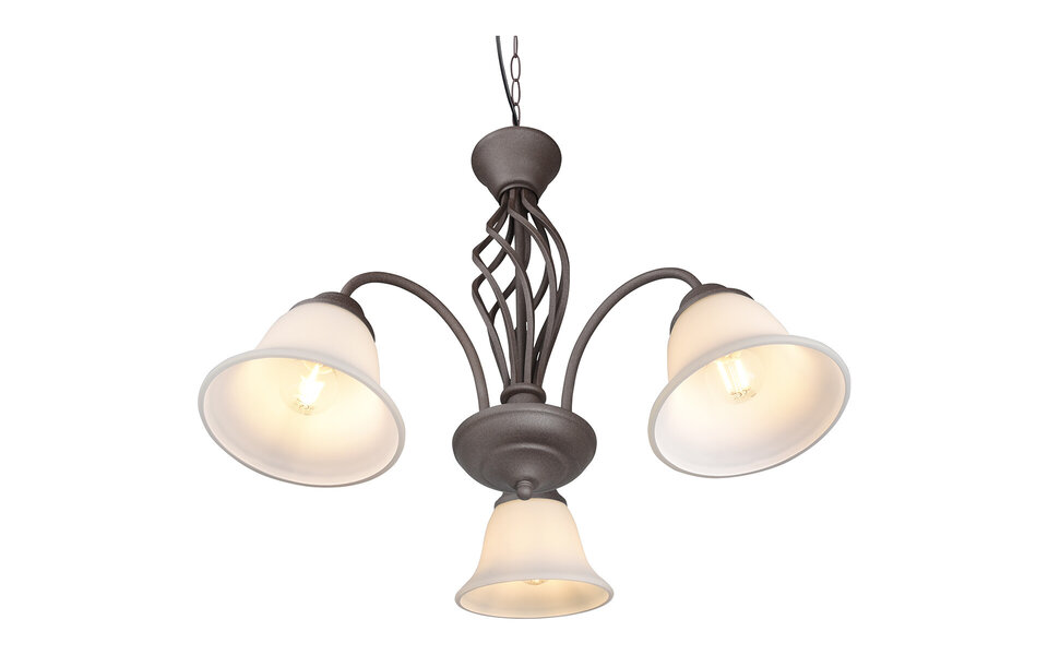 HLW LED LED Kroonluchter Trion Rustina - Roestkleurige 3-lichts armatuur met E14 fitting