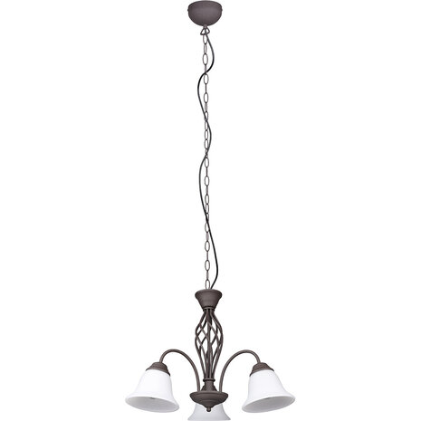 HLW LED LED Kroonluchter Trion Rustina - Roestkleurige 3-lichts armatuur met E14 fitting HLW LED LED Kroonluchter Trion Rustina - Roestkleurige 3-lichts armatuur met E14 fitting