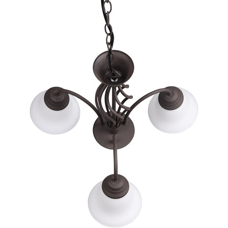 HLW LED LED Kroonluchter Trion Rustina - Roestkleurige 3-lichts armatuur met E14 fitting HLW LED LED Kroonluchter Trion Rustina - Roestkleurige 3-lichts armatuur met E14 fitting