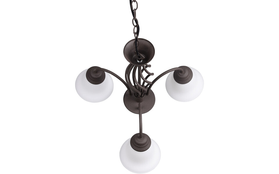 HLW LED LED Kroonluchter Trion Rustina - Roestkleurige 3-lichts armatuur met E14 fitting