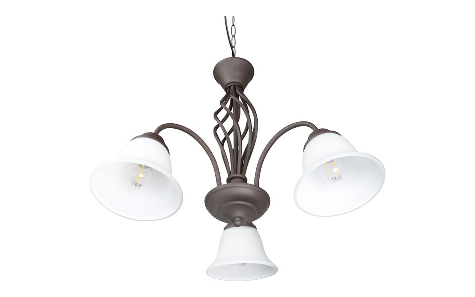 HLW LED LED Kroonluchter Trion Rustina - Roestkleurige 3-lichts armatuur met E14 fitting