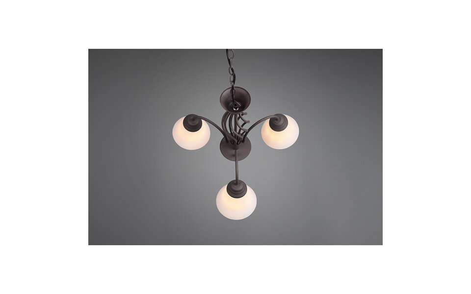 HLW LED LED Kroonluchter Trion Rustina - Roestkleurige 3-lichts armatuur met E14 fitting