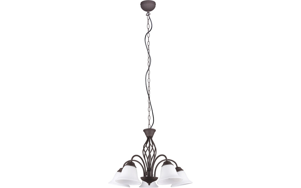 HLW LED LED Kroonluchter Trion Rustina - 5-lichts Roestkleur Aluminium E14 HLW LED LED Kroonluchter Trion Rustina - 5-lichts Roestkleur Aluminium E14