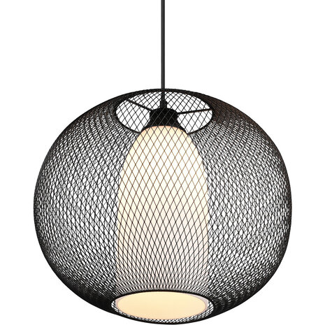 HLW LED Zwarte LED Hanglamp Trion Filtran - Mat Zwart Aluminium, Rond, E27 Fitting HLW LED Zwarte LED Hanglamp Trion Filtran - Mat Zwart Aluminium, Rond, E27 Fitting