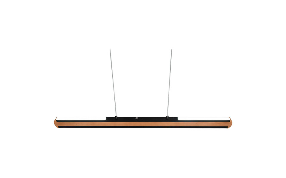 HLW LED Stijlvolle Zwarte LED Hanglamp Hout 42W - Aanpasbare Kleur & Up & Down Licht HLW LED Stijlvolle Zwarte LED Hanglamp Hout 42W - Aanpasbare Kleur & Up & Down Licht