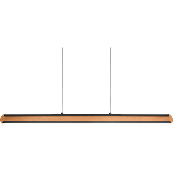 HLW LED Stijlvolle Zwarte LED Hanglamp Hout 42W - Aanpasbare Kleur & Up & Down Licht