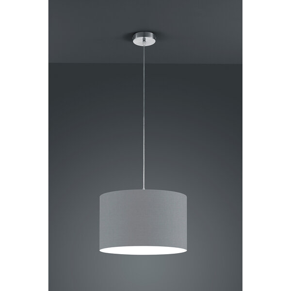 HLW LED Grijze LED Hanglamp Trion Hotia - Mat Aluminium, E27 Fitting, In hoogte verstelbaar