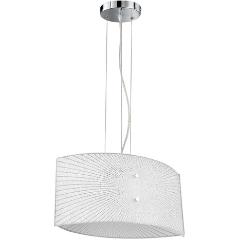 HLW LED LED Hanglamp Trion Elize - 2-lichts E27 fitting, Mat Chroom, Aluminium & Helder Glas HLW LED LED Hanglamp Trion Elize - 2-lichts E27 fitting, Mat Chroom, Aluminium & Helder Glas
