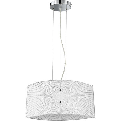 HLW LED LED Hanglamp Trion Elize - 2-lichts E27 fitting, Mat Chroom, Aluminium & Helder Glas HLW LED LED Hanglamp Trion Elize - 2-lichts E27 fitting, Mat Chroom, Aluminium & Helder Glas