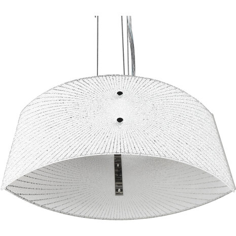 HLW LED LED Hanglamp Trion Elize - 2-lichts E27 fitting, Mat Chroom, Aluminium & Helder Glas HLW LED LED Hanglamp Trion Elize - 2-lichts E27 fitting, Mat Chroom, Aluminium & Helder Glas