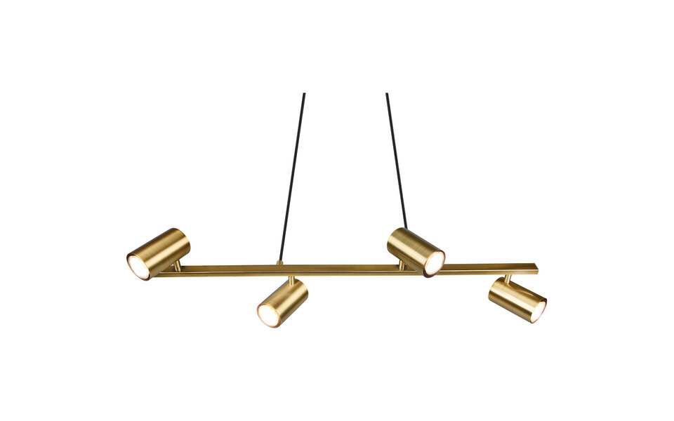 HLW LED Gouden LED Hanglamp Trion Milona - 4-lichts, GU10 fitting, Mat Goud Aluminium